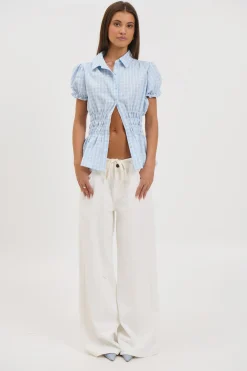 Talia Short Sleeve Shirt Sky