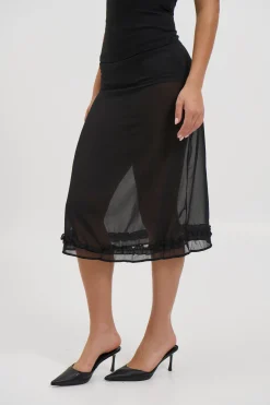 Tallulah Sheer Skirt Black