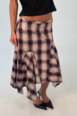 Tia Midi Skirt Beige
