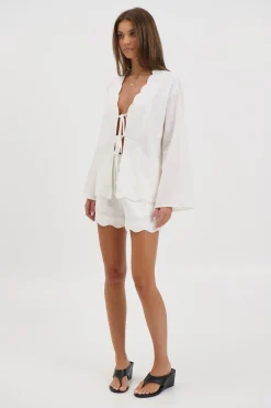 Tianna Scallop Set White
