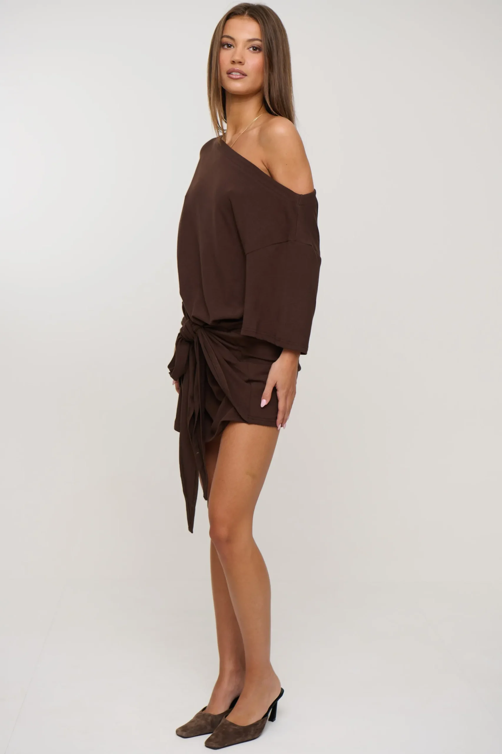 Tyla Mini Dress Chocolate