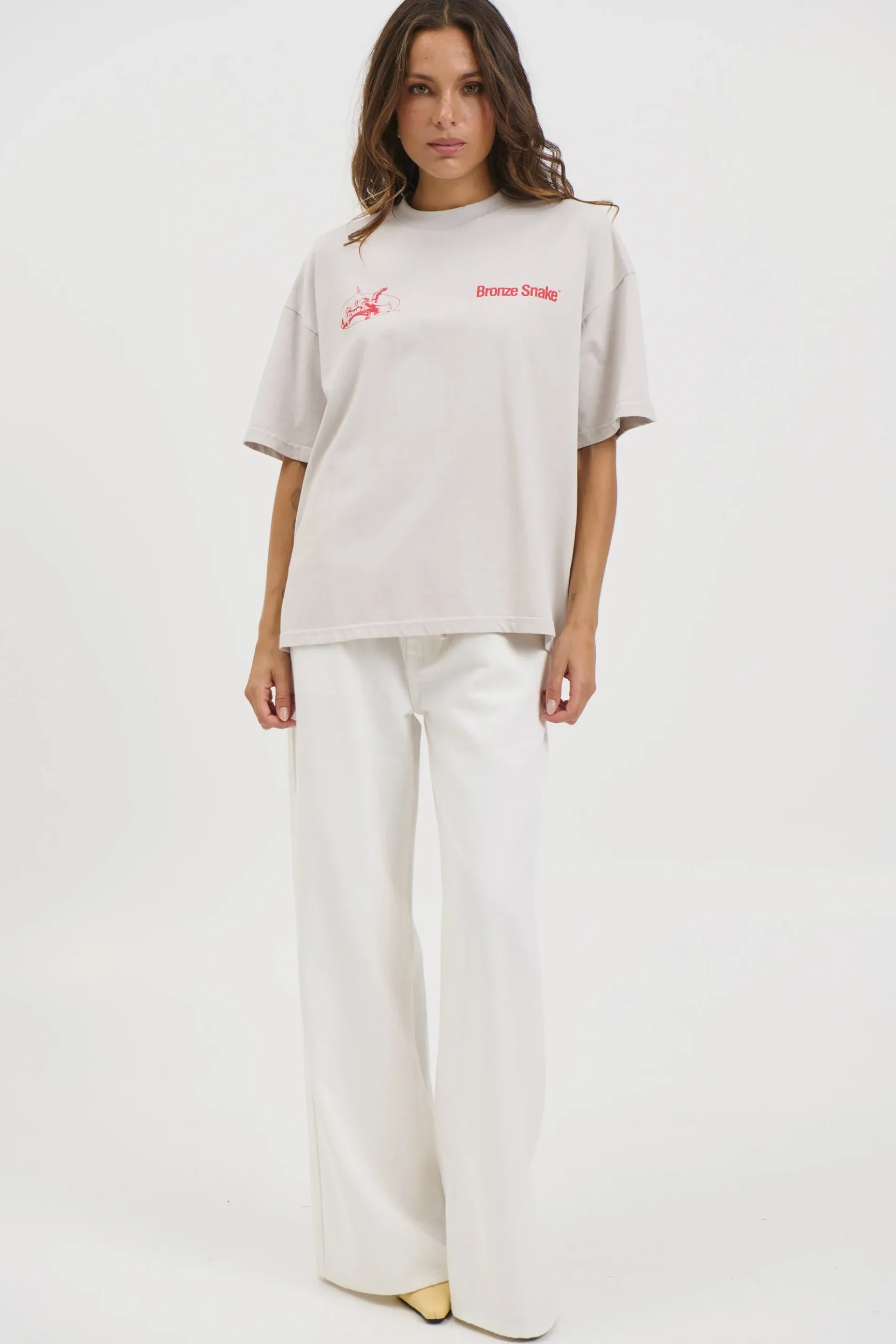 Unisex Bronze Snake Melb Tee Ivory