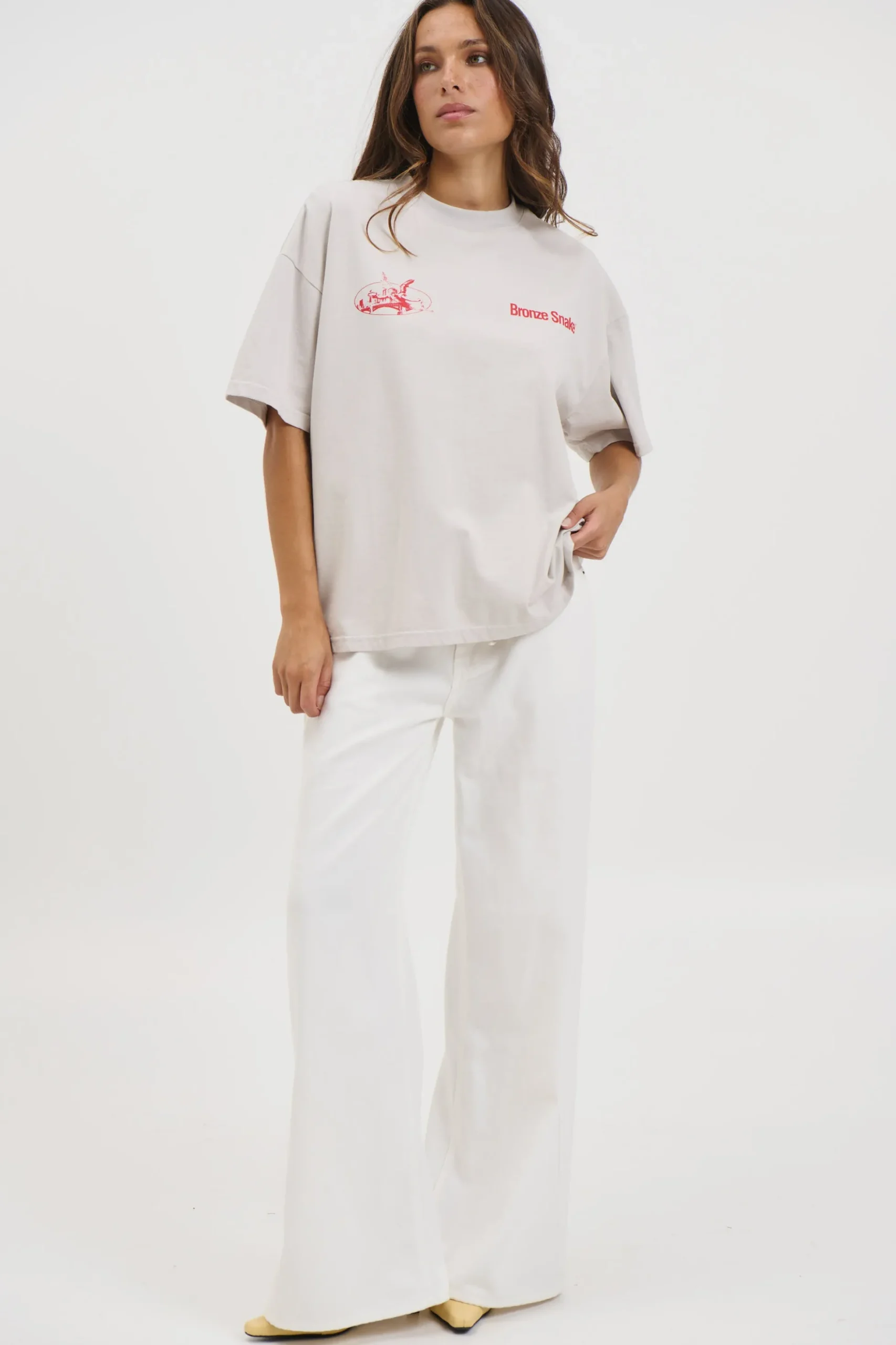 Unisex Bronze Snake Melb Tee Ivory