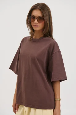 Unisex Emmett Box Tee Chocolate