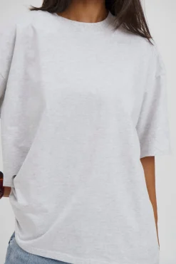 Unisex Midweight Signature Tee White Marle