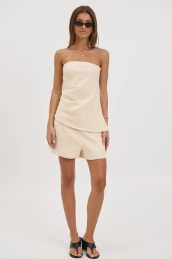 Veena Strapless Top Cream