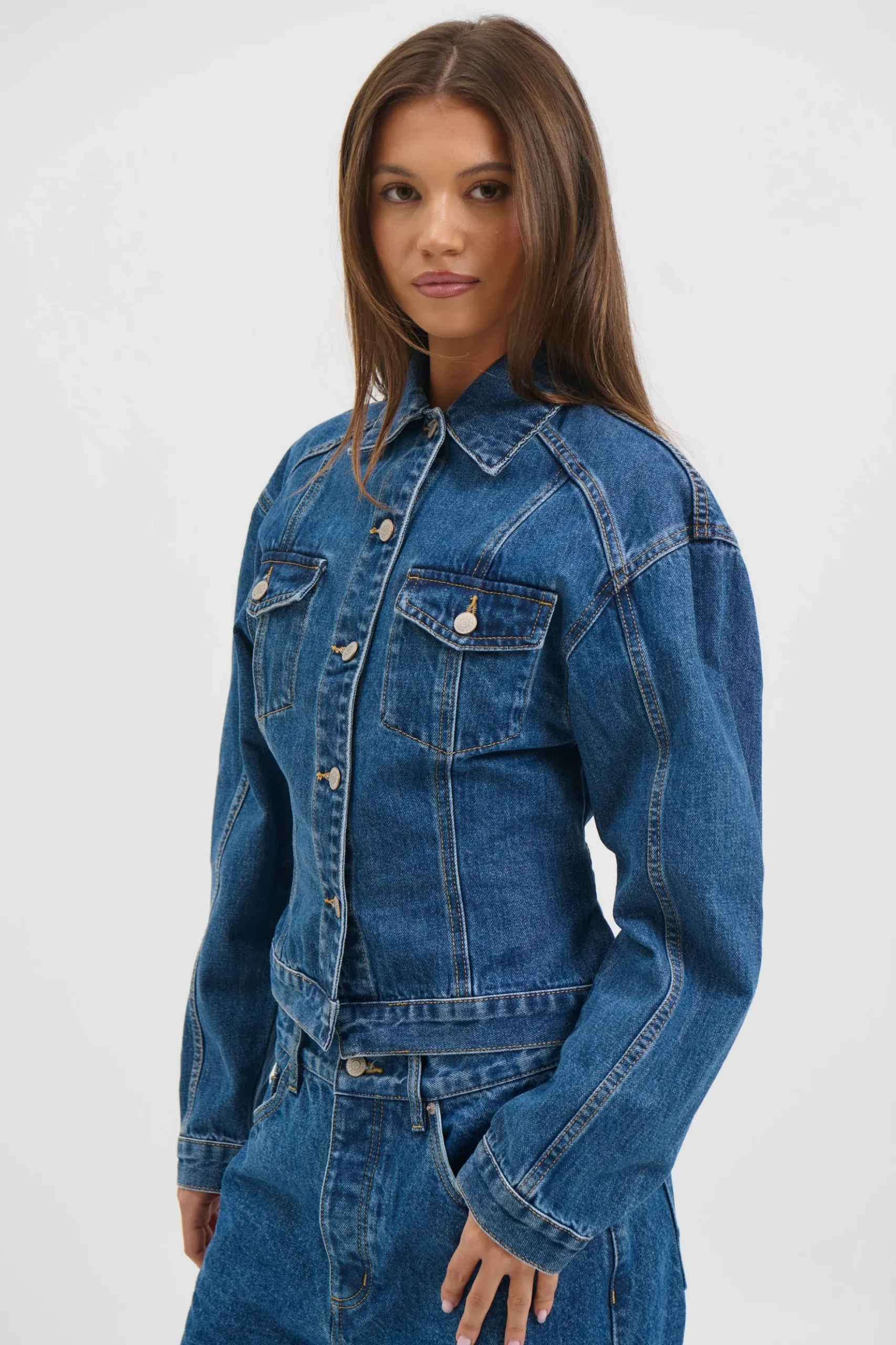 Violet Denim Jacket Denver Blue