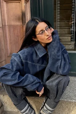 Vista Bomber Washed Navy