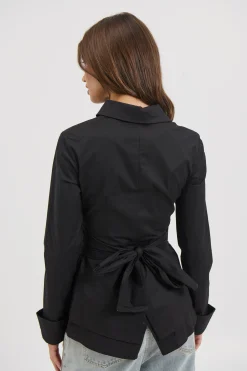 Vixon Wrap Shirt Black