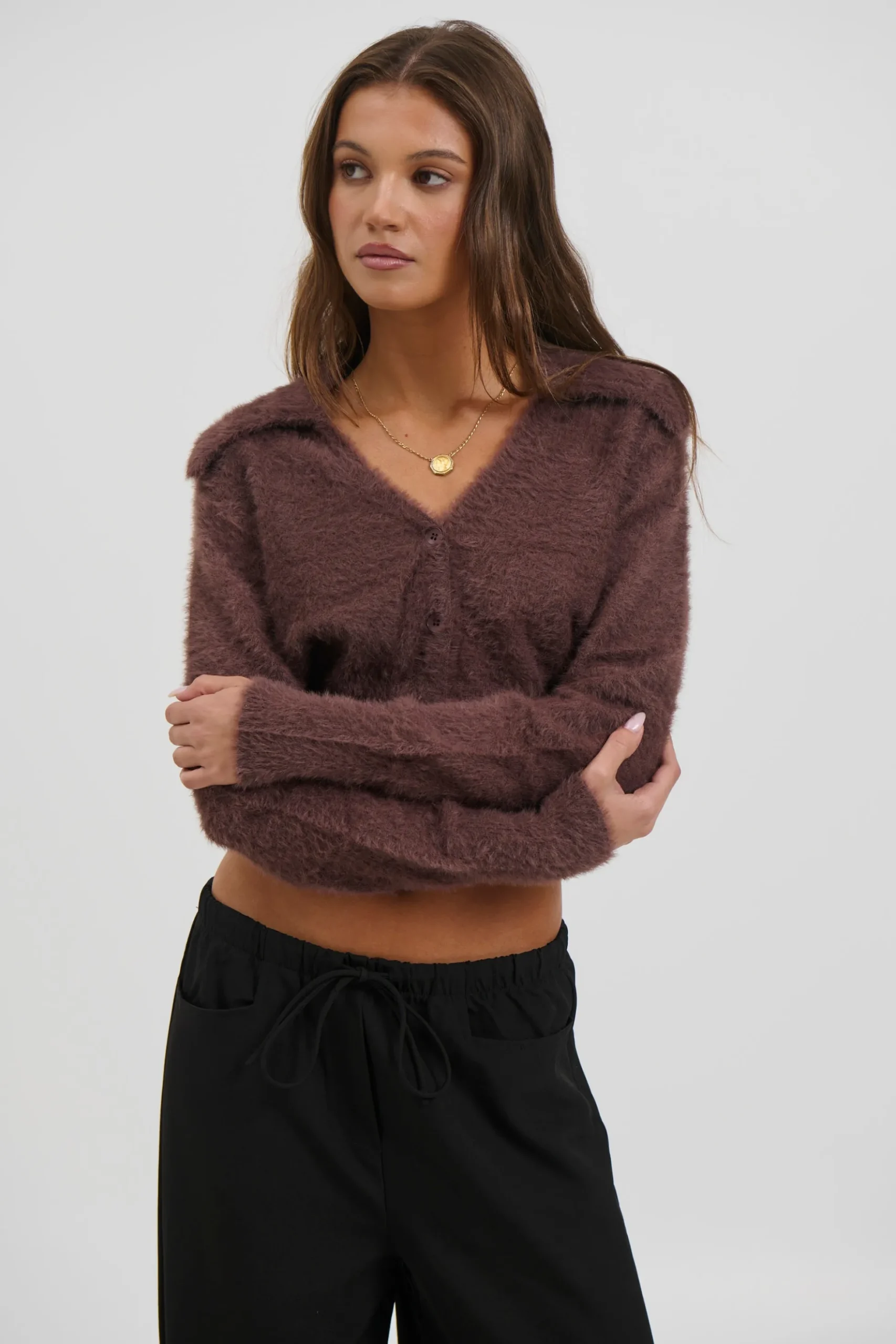Zyra Cardigan Cocoa